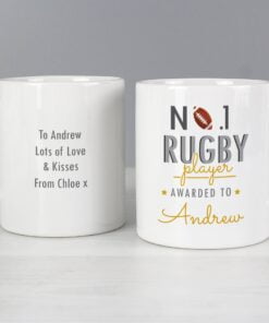 Personalised No.1 Rugby Player Mug