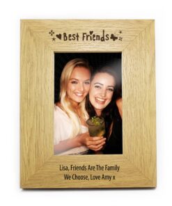 Personalised Oak Finish 4×6 Best Friends Photo Frame