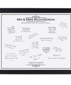 Personalised Occasion Black Signing Framed Print