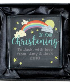Personalised On Your Christening Large Crystal Token