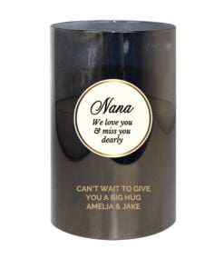 Personalised Opulent Smoked Glass LED Candle