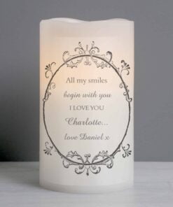 Personalised Ornate Frame LED Candle