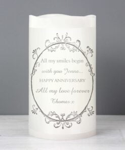 Personalised Ornate Frame LED Candle