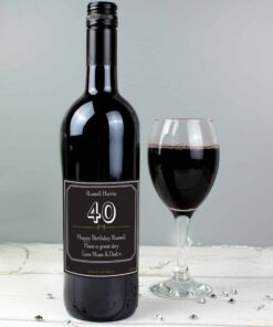 Personalised Ornate Red Wine