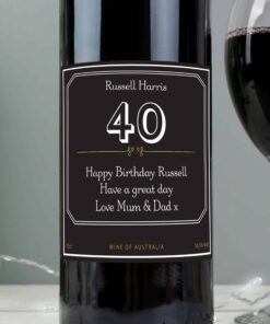 Personalised Ornate Red Wine