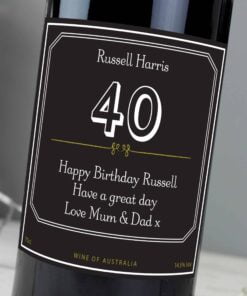 Personalised Ornate Red Wine