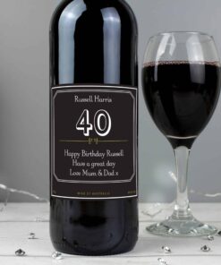 Personalised Ornate Red Wine