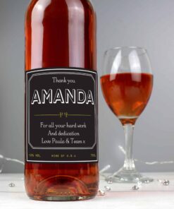 Personalised Ornate Rose Wine
