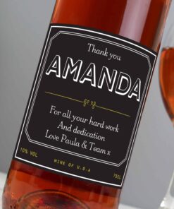 Personalised Ornate Rose Wine