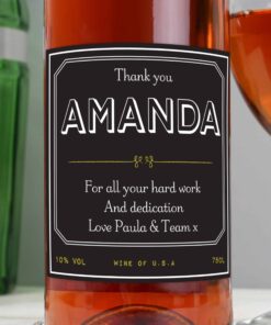 Personalised Ornate Rose Wine