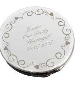 Personalised Ornate Swirl Compact Mirror