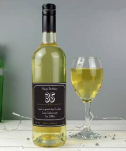 Personalised Ornate White Wine