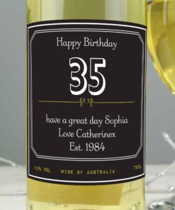 Personalised Ornate White Wine