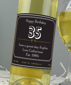 Personalised Ornate White Wine
