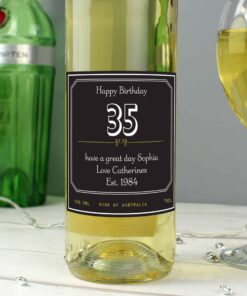 Personalised Ornate White Wine