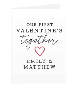 Personalised Our 1st Valentine’s Day Card