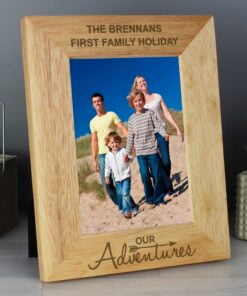 Personalised Our Adventures 5×7 Wooden Photo Frame