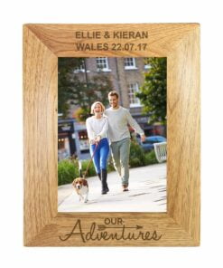 Personalised Our Adventures 5×7 Wooden Photo Frame