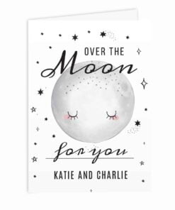 Personalised Over The Moon Card