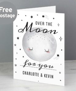 Personalised Over The Moon Card