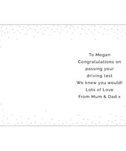 Personalised Passed Driving Test Card
