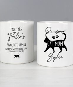 Personalised Pawsome Cat Mum Mug