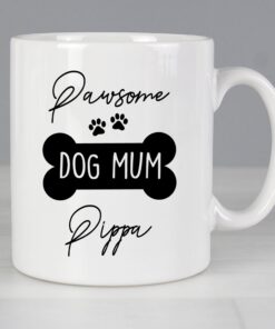 Personalised Pawsome Dog Mum Mug