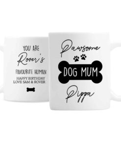 Personalised Pawsome Dog Mum Mug