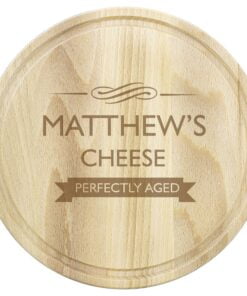 Personalised Perfectly Aged Round Chopping Board