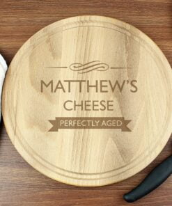 Personalised Perfectly Aged Round Chopping Board