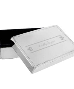 Personalised Petals Rectangular Jewellery Box