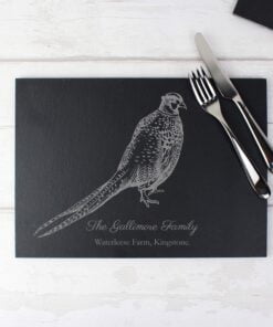 Personalised Pheasant Slate Placemat