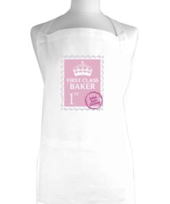 Personalised Pink 1st Class Apron