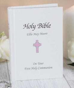 Personalised Pink Cross Bible
