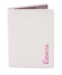 Personalised Pink Name Island Cream Passport Holder