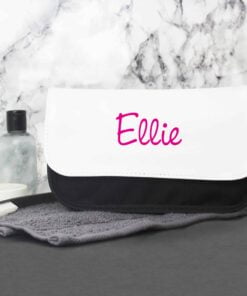 Personalised Pink Name Island Make Up Bag