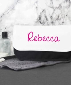 Personalised Pink Name Island Make Up Bag