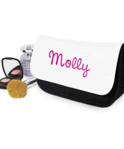 Personalised Pink Name Island Make Up Bag