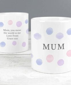 Personalised Pink Spot Mug