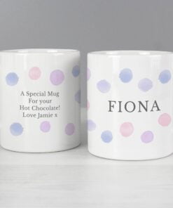 Personalised Pink Spot Mug