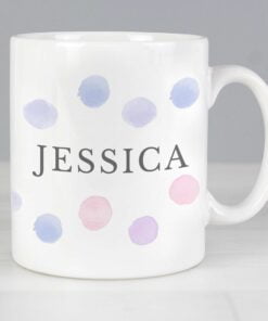 Personalised Pink Spot Mug