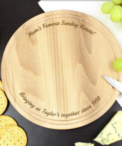 Personalised Plain Round Chopping Board