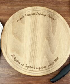 Personalised Plain Round Chopping Board