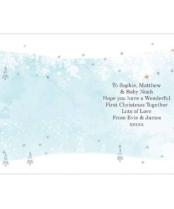 Personalised Polar Bear ‘1st Christmas As A Family’ Card
