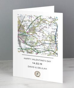 Personalised Present Day Map Compass Card