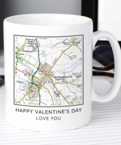 Personalised Present Day Map Compass Mug