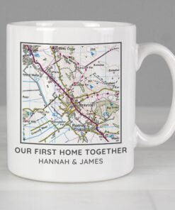 Personalised Present Day Map Compass Mug