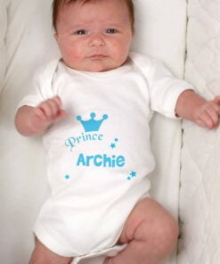 Personalised Prince Baby Vest
