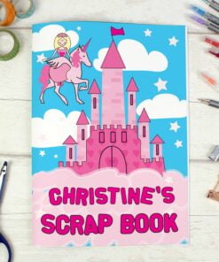 Personalised Princess & Unicorn – A4 Scrapbook
