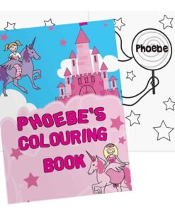 Personalised Princess & Unicorn Colouring Book